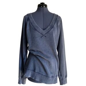 Aerie V Neck Oversized Casual Cozy Lounge Top Sz XS